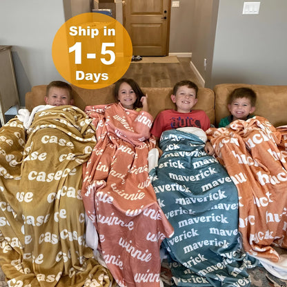 🎁BUY 2 FREE SHIPPING🎁 High Quality Super Soft Custom Family Name Blanket