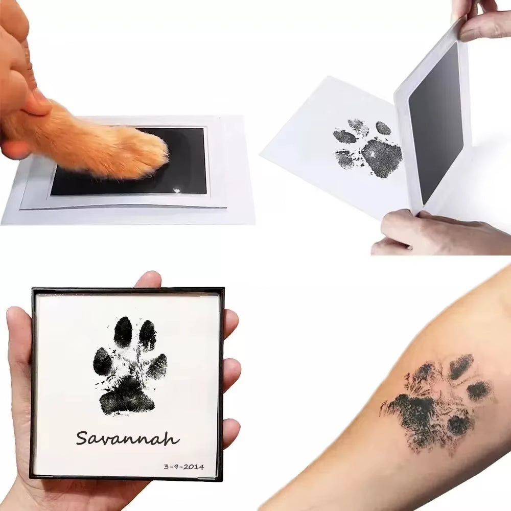 2/4Pc Baby Handprint Footprints Ink Pads Safe Non-Toxic No-Touch Skin Inkless Inkpad Kits Pet Cat Dog Paw Prints Souvenirs Gifts