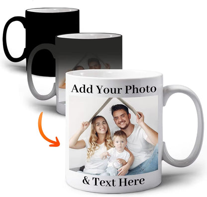 11Oz Color Changing Mugs 11Oz Color Changeable Sublimation Mug Black, Packed in White Box Sublimation 11Oz Color Change Mug