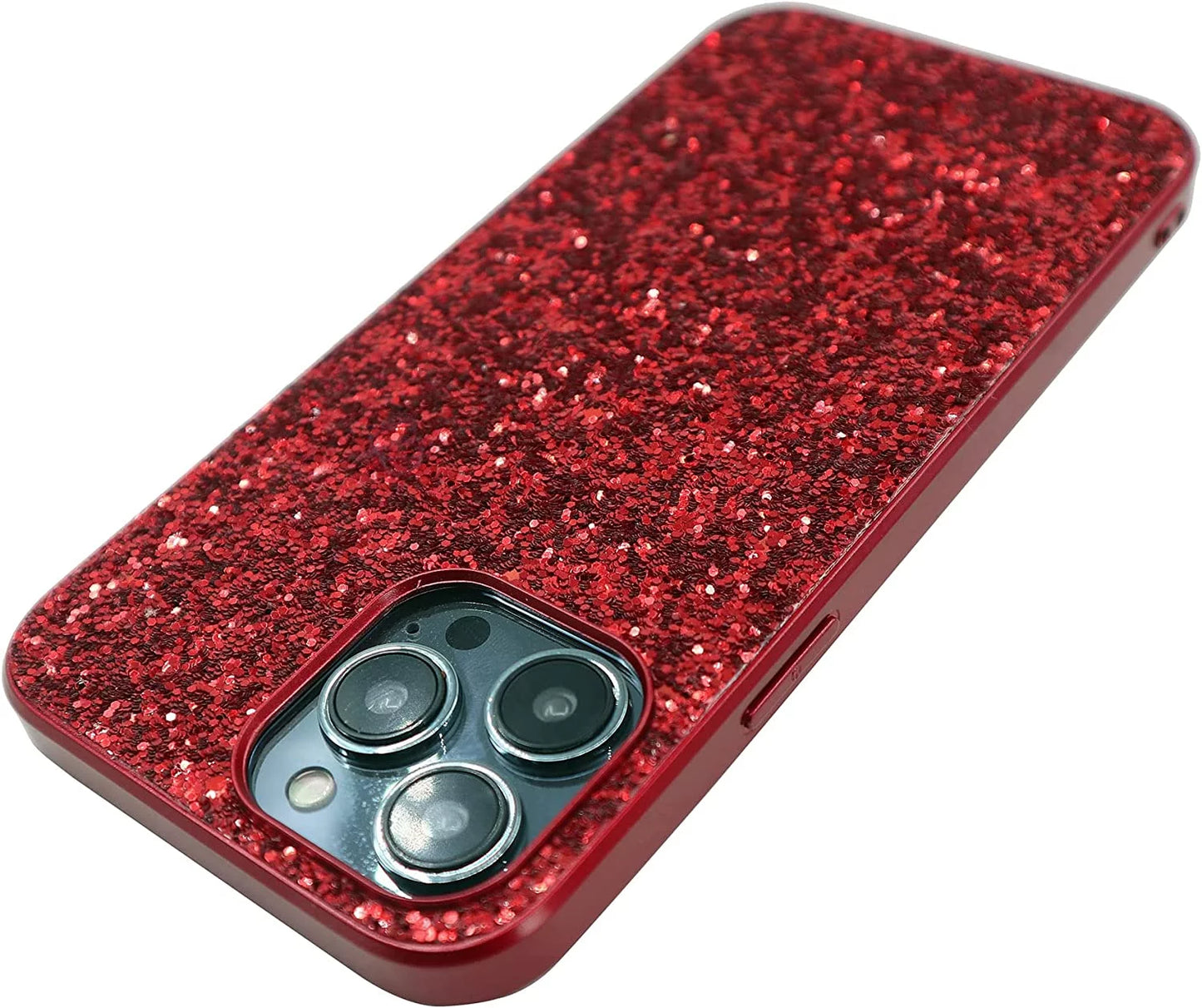 Compatible with Iphone Case,Crystal Diamond Glitter Bling Sparkly Soft Shockproof Cover for Women Girls Phone Case (Red,Iphone 11 Pro Max)