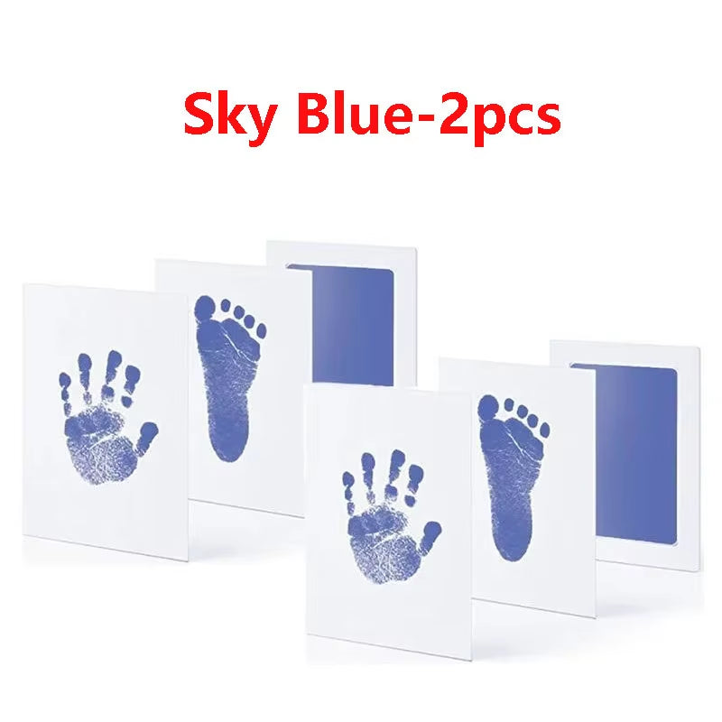 2/4Pc Baby Handprint Footprints Ink Pads Safe Non-Toxic No-Touch Skin Inkless Inkpad Kits Pet Cat Dog Paw Prints Souvenirs Gifts