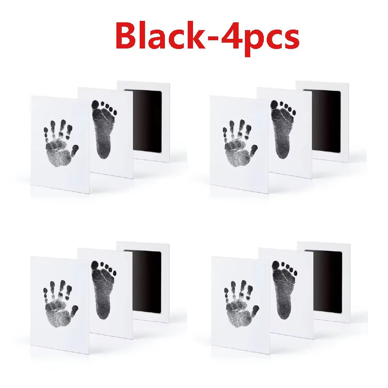 2/4Pc Baby Handprint Footprints Ink Pads Safe Non-Toxic No-Touch Skin Inkless Inkpad Kits Pet Cat Dog Paw Prints Souvenirs Gifts