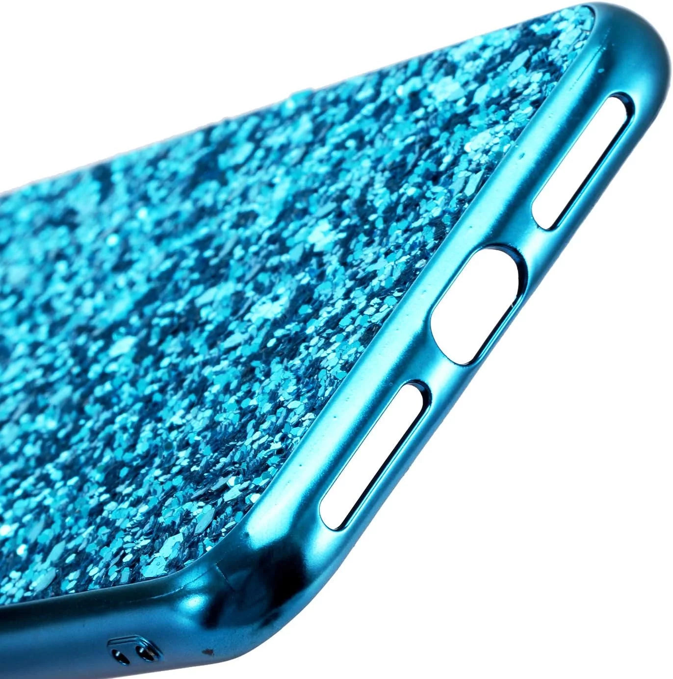 Compatible with Iphone Case,Crystal Diamond Glitter Bling Sparkly Soft Shockproof Cover for Women Girls Phone Case (Blue,Iphone 12 Pro)