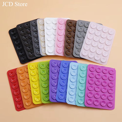 Silicone Suction Pad Back Sticker Suction Cup Phone Holder Silicone Cup Mat Smartphone Wall Stand Fixed for Glass Ceramic Tiles