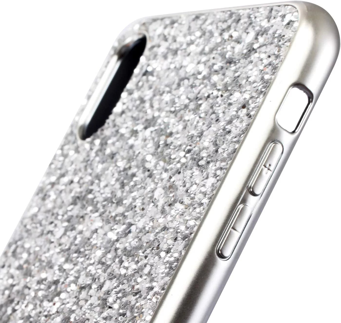 Compatible with Iphone Case,Crystal Diamond Glitter Bling Sparkly Soft Shockproof Cover for Women Girls Phone Case (Silver,Iphone 12 Pro)