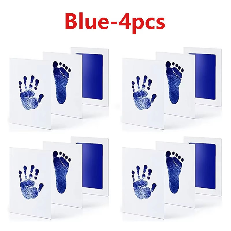 2/4Pc Baby Handprint Footprints Ink Pads Safe Non-Toxic No-Touch Skin Inkless Inkpad Kits Pet Cat Dog Paw Prints Souvenirs Gifts