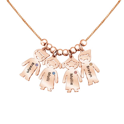 Polishedplus Personalize Necklace for Women Gift Customize Name Necklaces Cute Baby Charm with Birthstone Pendant Mother'S Day